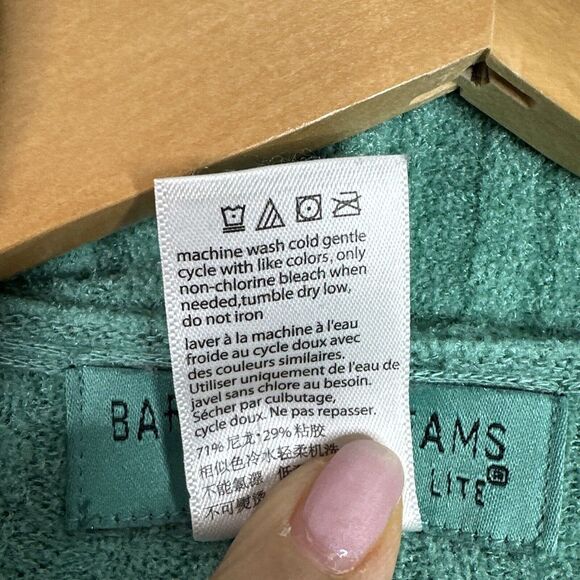 Barefoot Dreams CozyChic Ultra Lite Green Hooded Cardigan Sweater Women’s Large - Picture 7 of 11